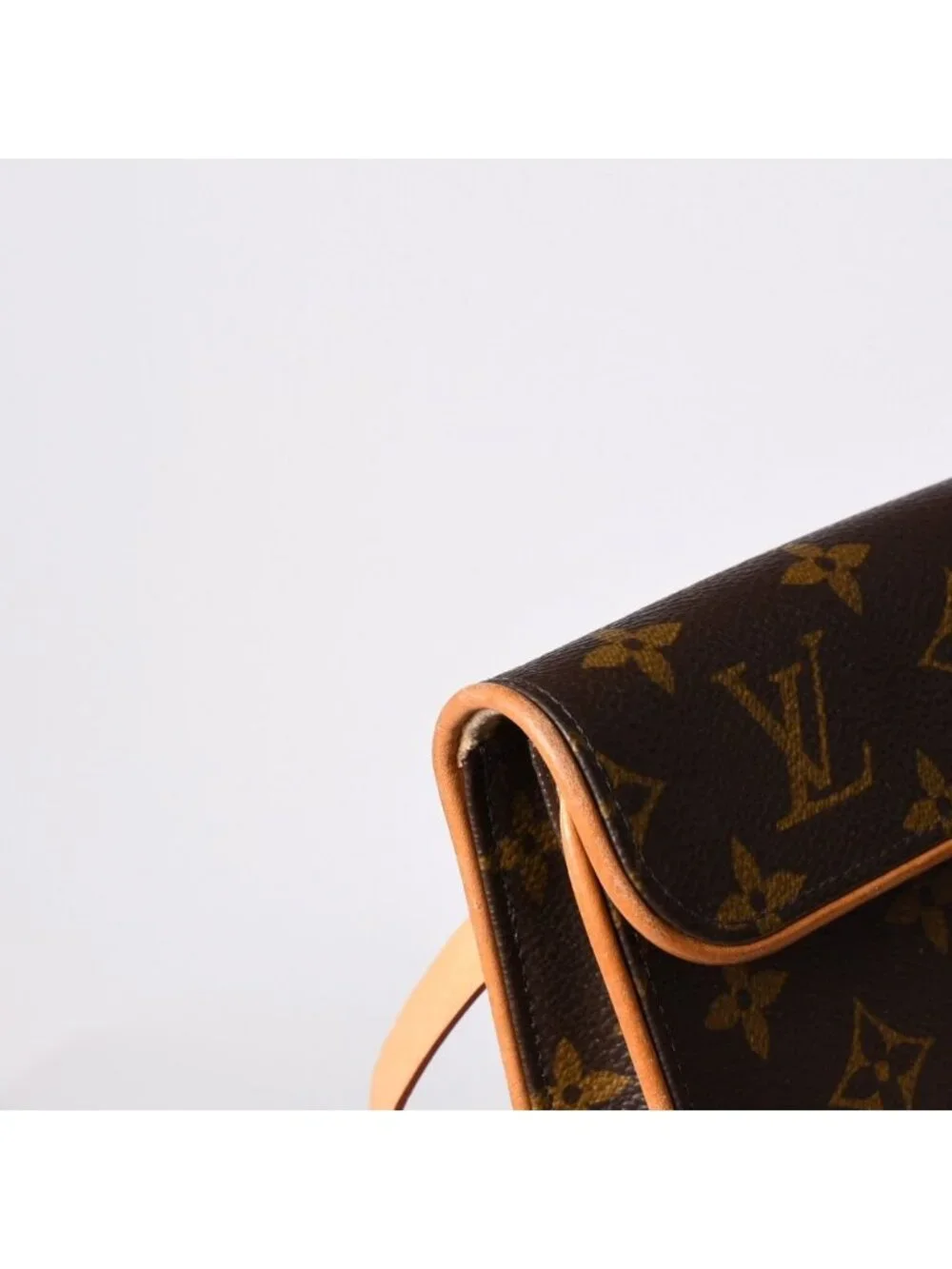 Louis Vuitton Waist Shoulder Bag Monogram Pochette Florentine Brown